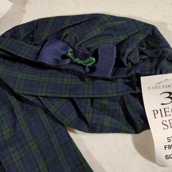 Rare Editions 3 Piece Set Baby 18 Month Y2K Dress, Panty, & Bonnet Gingham NWT - Picture 5 of 10